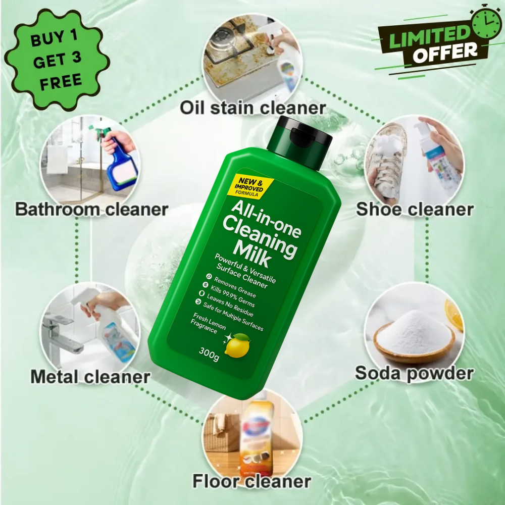 All-in-One Cleaning Milk — Stubborn Stain Remover for Kitchen, Bathroom & More