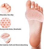 Silicone Honeycomb Shoes Pad Gel Insoles Breathable Health Care Massage for feet (Pair of 1)