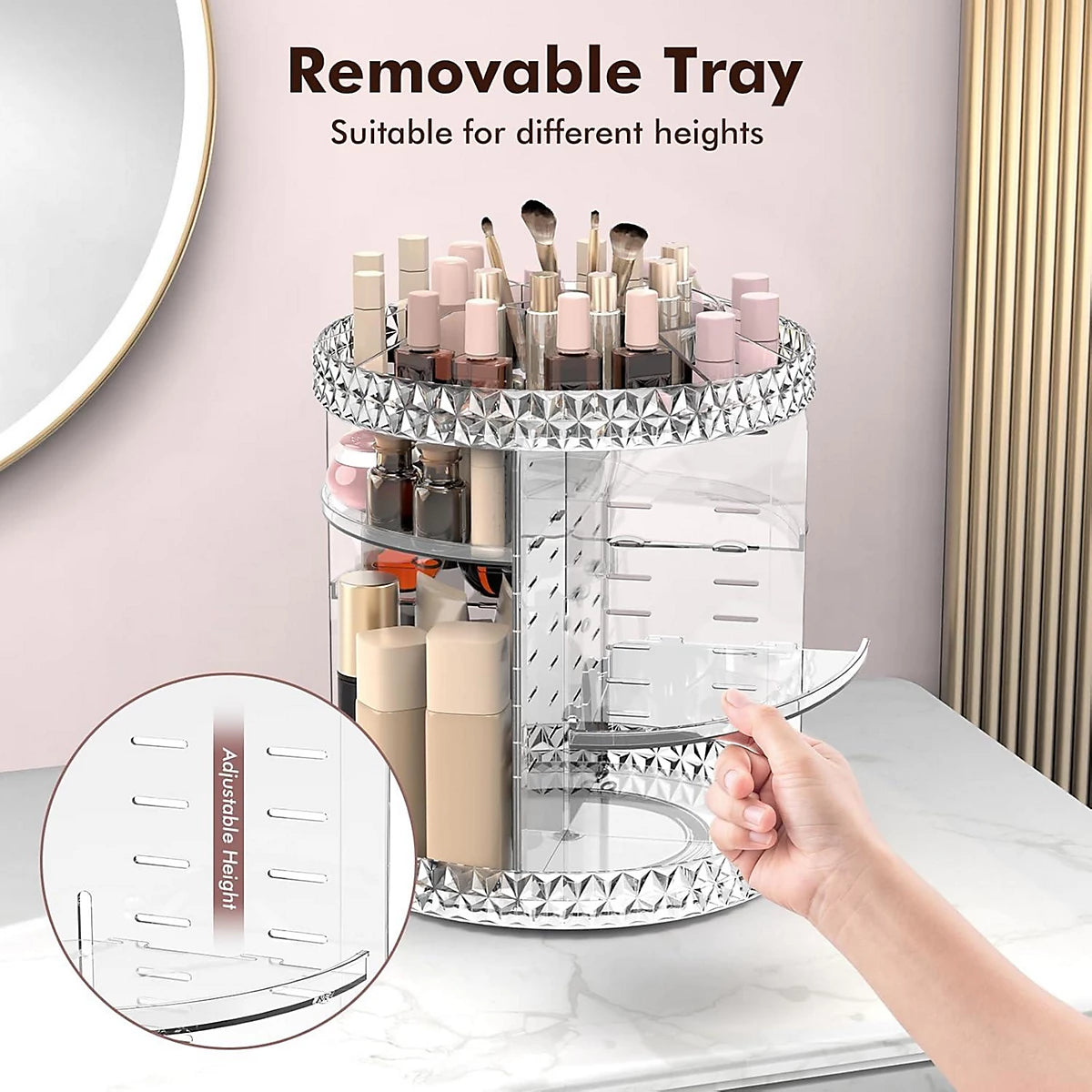360° Rotating Cosmetics Organiser